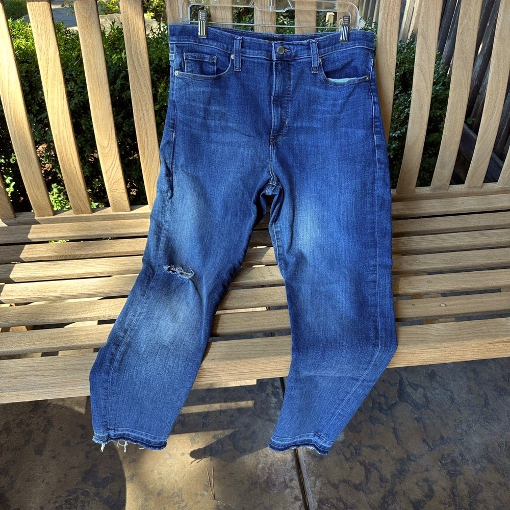 Banana Republic Womens High Rise Skinny Jeans, Medium Washed Blue, Size 31.
